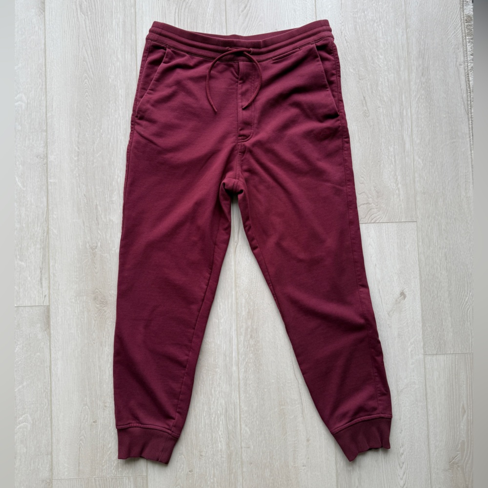 Y-3 Burgundy Jogger Sweatpants